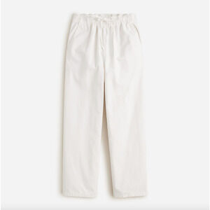 J.Crew Women’s Pull-On Pants XL White Cotton/Linen Blend